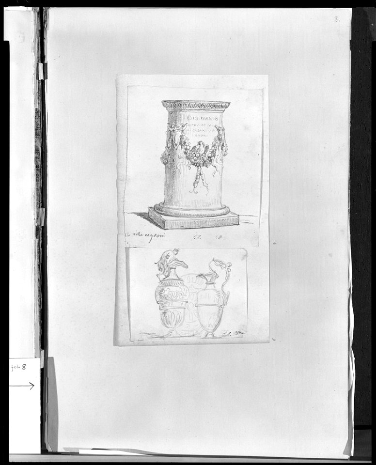 David - 1943.1815.19.8.A, Copy of a Roman Cippus (The Roman Album)