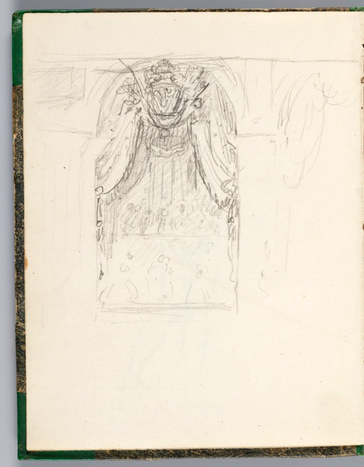 David - 1943.1815.13.3, verso Sketch for the Loge of Madame Mère