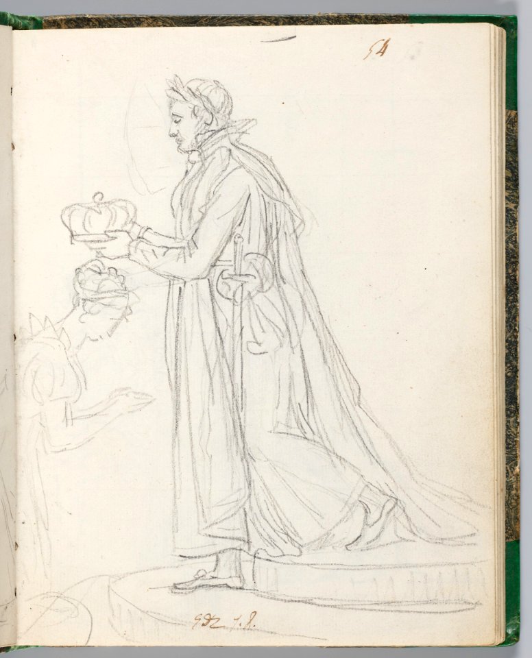David - 1943.1815.13.54, Napoleon Crowning Josephine (recto and verso), 440427120
