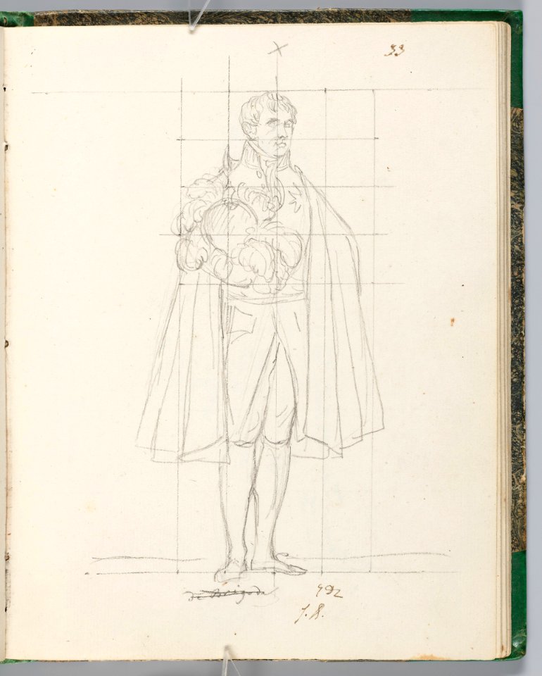 David - 1943.1815.13.33, A Chamberlain Holding His Hat in His Right Arm