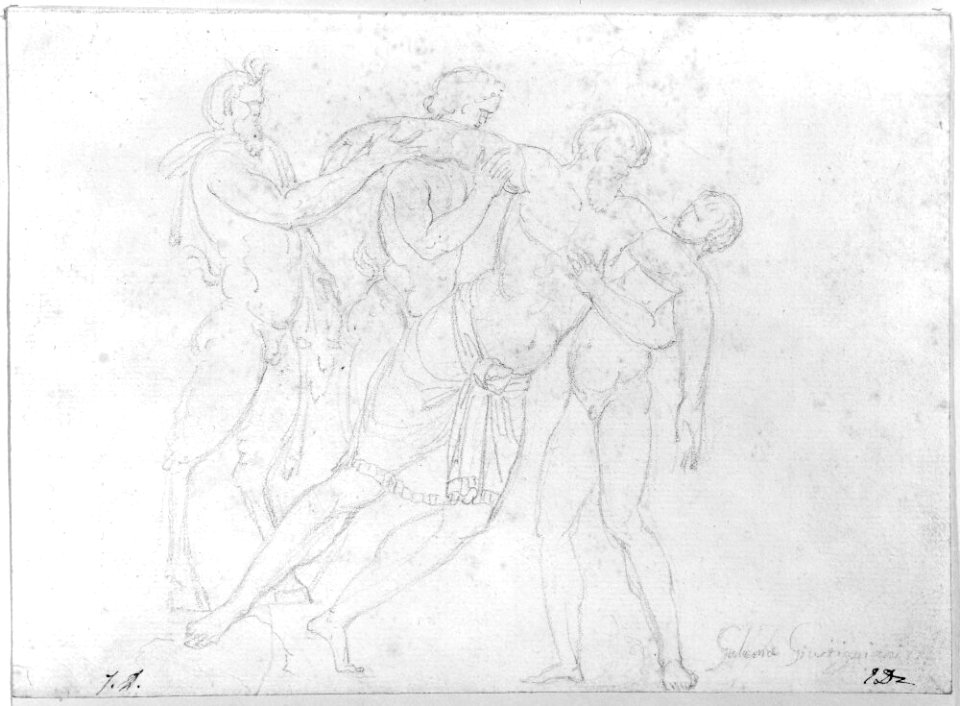 David - Den druckne Silenus med två fauner och en satyr, NMH 261969