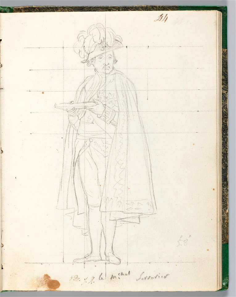 David - 1943.1815.13.44, Comte Sérurier, Maréchal de France, Holding the Empress' Ring on a Salver
