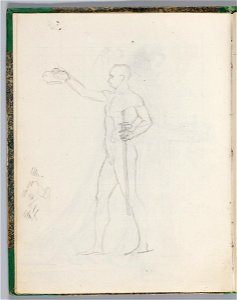 David - 1943.1815.13.53, verso Napoleon Raising the Crown in His Right Hand and Holding His Sword with His Left Hand