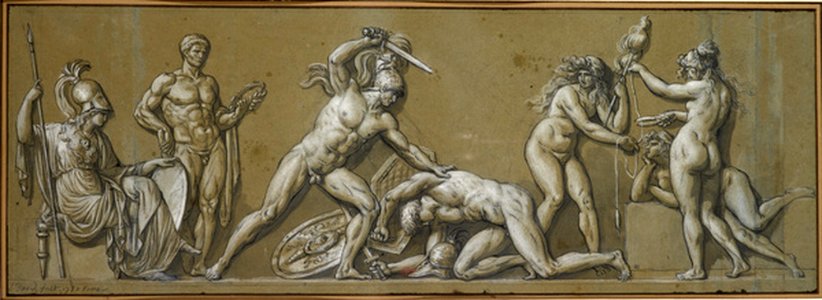 David - Frise dans le genre de l'antique Mort d'un héros, MG 2615