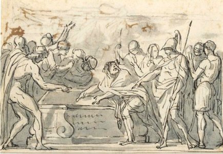 David - ALEXANDER ORDERING THE BOOKS OF HOMER TO, lot.224 (cropped)