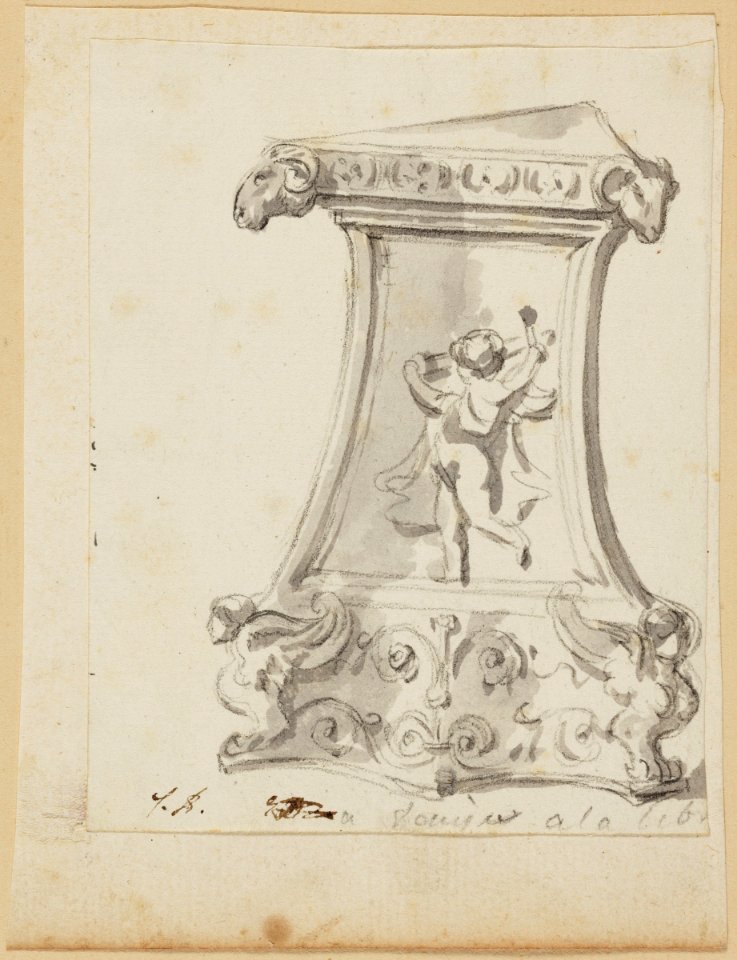 David - 1943.1815.19.14.A, A Roman Pedestal (The Roman Album)