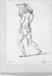 David - 1943.1815.19.6.B, Man Bearing an Urn (The Roman Album)