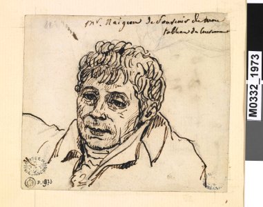 David - Jean Naigeon, vu en buste, de trois-quarts, D.1973