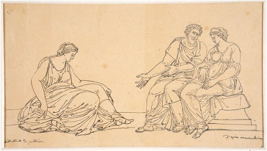 David - Bibliothèque du Panthéon d'aprés Marcantoine, E.193-1955