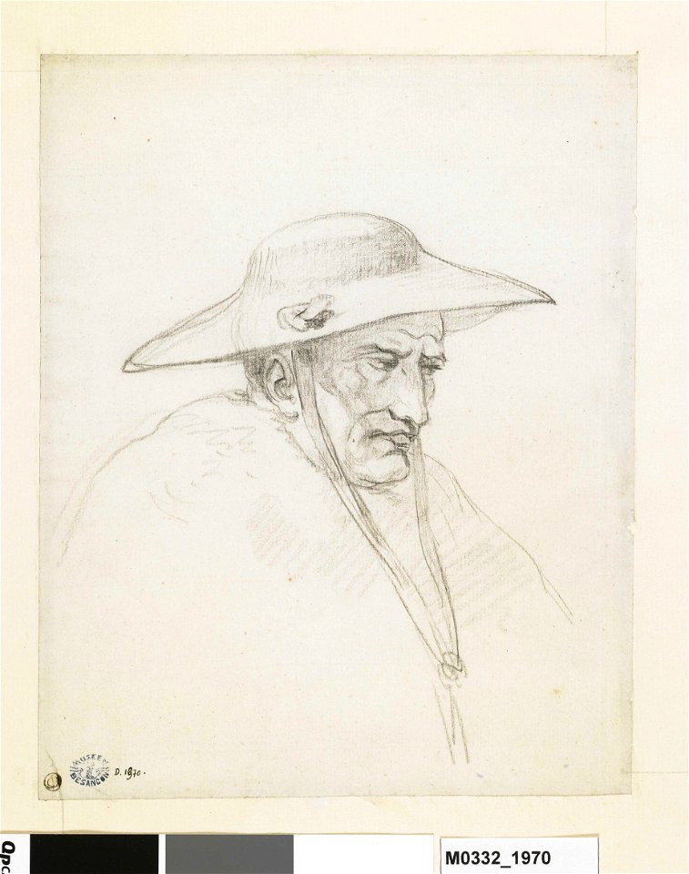 David - Le cardinal Caprara, vu en buste, de trois-quarts à droite, D.1970