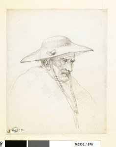 David - Le cardinal Caprara, vu en buste, de trois-quarts à droite, D.1970
