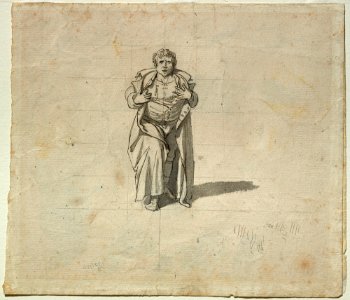 David - Marat vu de face, le genou droit fléchi, dévoilant sa blessure, MG 2616