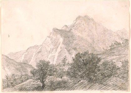 David - An Alpine Landscape with a Horsedrawn Carriage Traversing a Pass, 1991.6