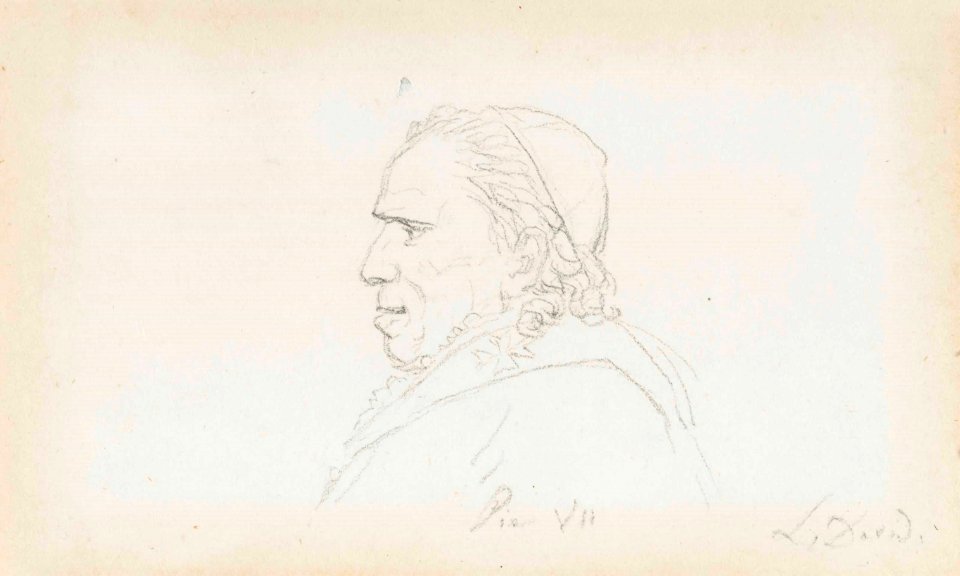 David - Le pape Pie VII vu en buste et de profil vers la gauche, 5984241