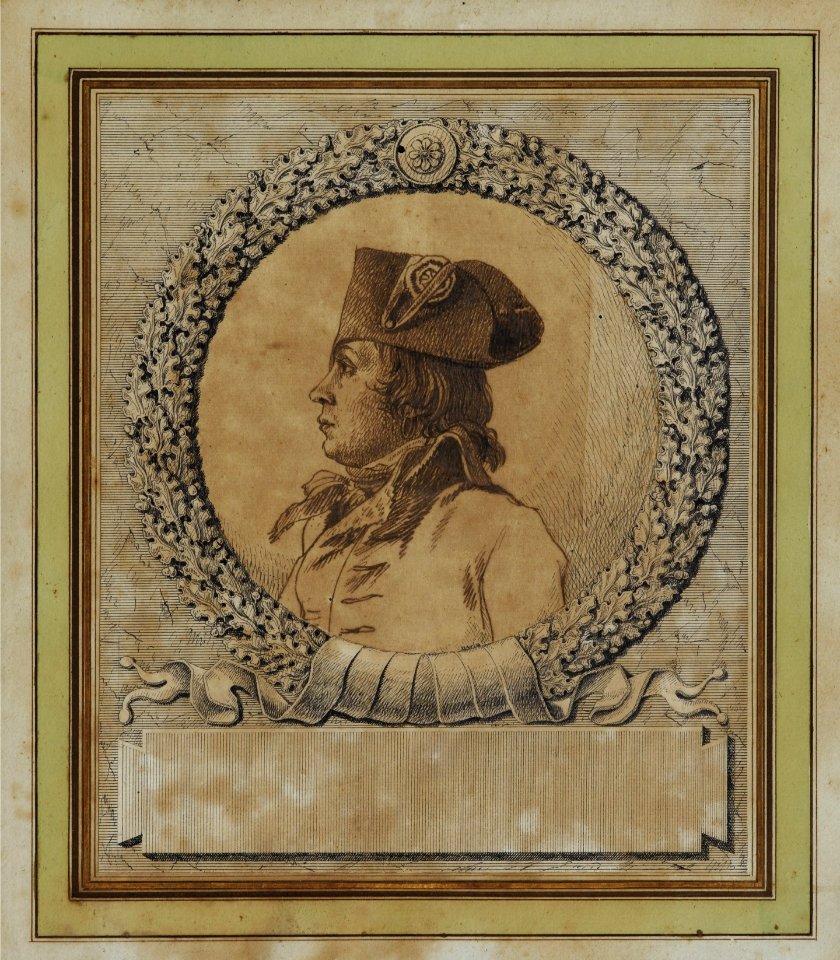 David - Portrait de Philippe Le Bas, en buste, profil gauche, portant bicorne et cocarde, lot.18