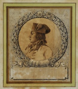 David - Portrait de Philippe Le Bas, en buste, profil gauche, portant bicorne et cocarde, lot.18