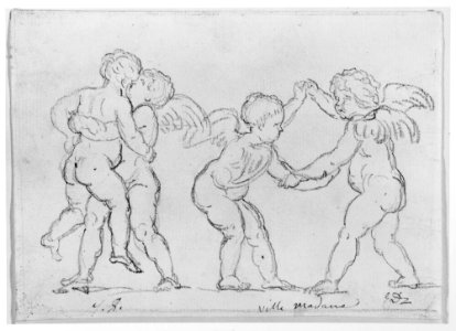 David - Fyra putti som brottas, NMH 971969