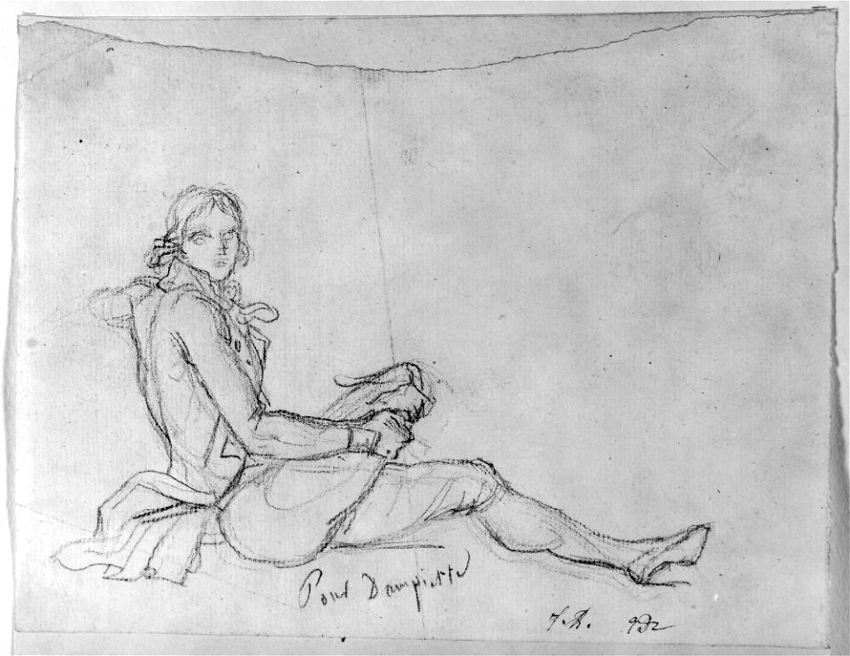 David - Dampierres död, NMH 1051969 recto