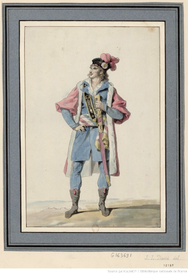 David - Dessin representant un costume national, destiné aux representans du peuple français, btv1b84125421, 1794