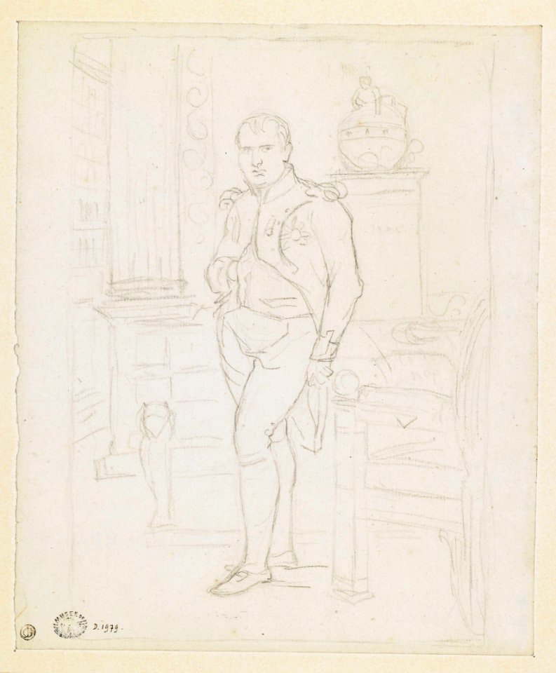 David - Etude pour le portrait de Napoléon dans son cabinet de travail, D.1979, 1812