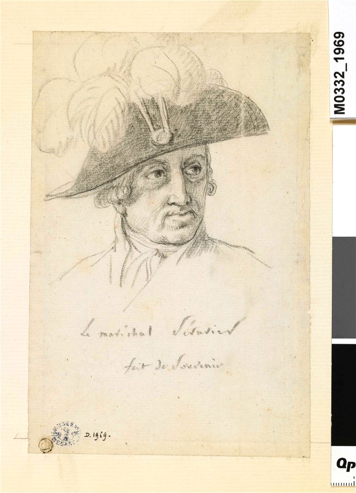 David - Le maréchal Sérurier, vu en buste, de trois-quarts à droite, D.1969