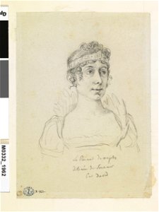 David - Julie Bonaparte, vue en buste, de trois-quarts à droite, D.1962