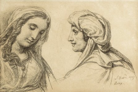 David - Jeune fille et vieille femme vues en buste, lot.70 (cropped)