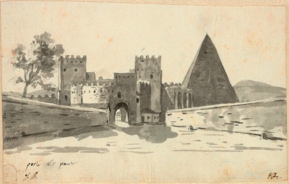 David - Porta San Paolo och Cestiuspyramiden, Rom, NMH 871969