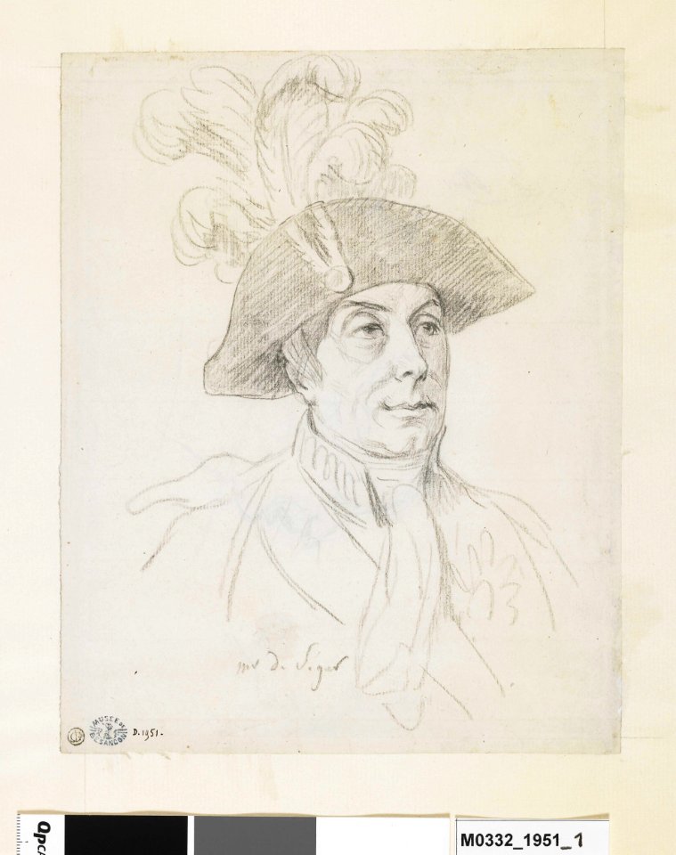 David - Le comte de Ségur, vu en buste, de trois-quarts à droite (recto), D.1951