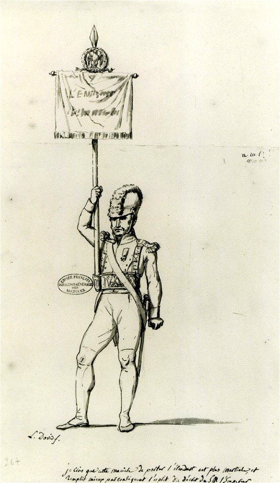 David - Project for an Officer Holding an Eagle, Centre historique des Archives nationales, Paris