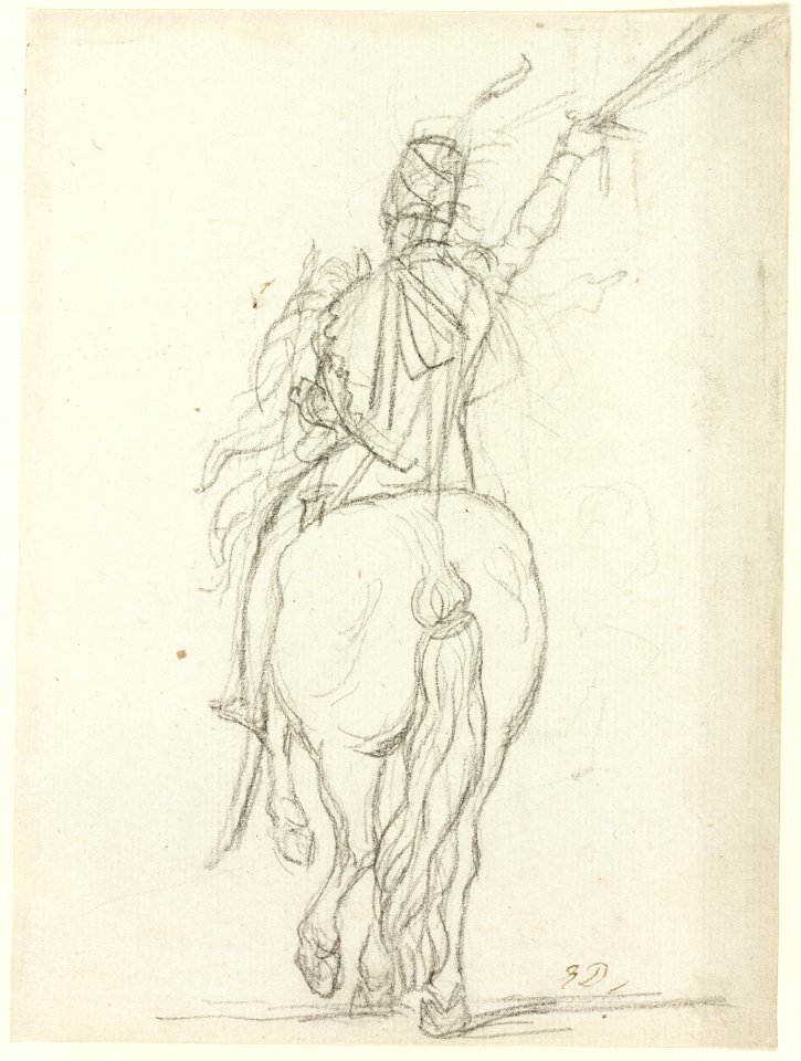 David - Mounted Officer from the Back, 1961.393.21