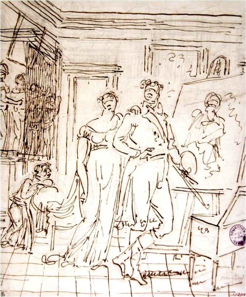 David - Ménage d'artistes, présumé David et sa femme, D.2908