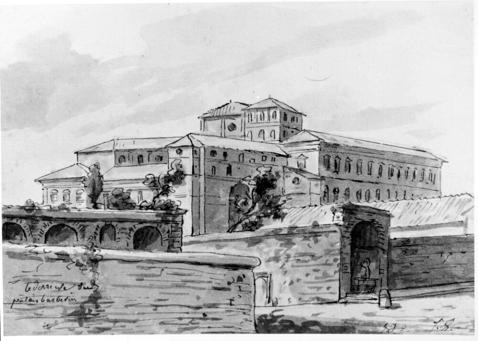 David - Palazzo Barberini, Rom, från baksidan, NMH 851969
