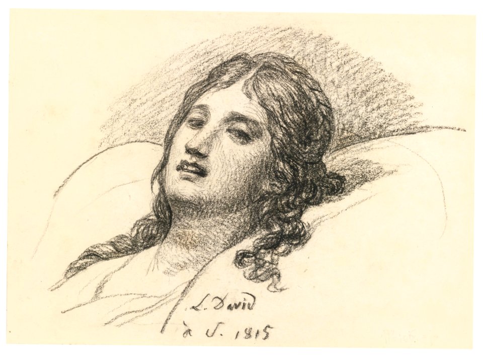 David - Study of a woman resting her head, lot.157