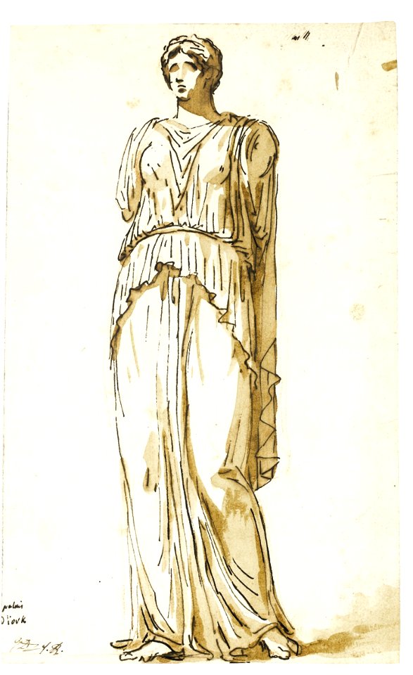 David - study of an antique statue of a standing woman, lot.343 - Free ...