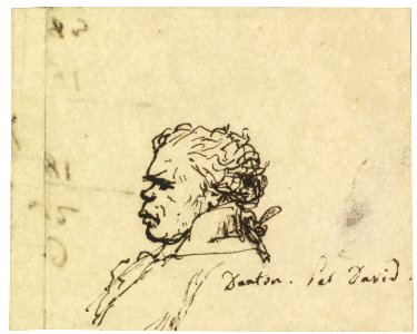 David - Portrait of Georges-Jacques Danton, bust length, in profile to the left, lot.147