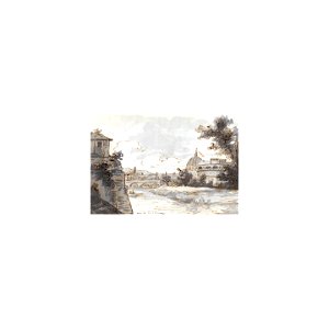 David - recto view of along the tiber with the castel sant'angelo and st. peter's to the right, lot.136