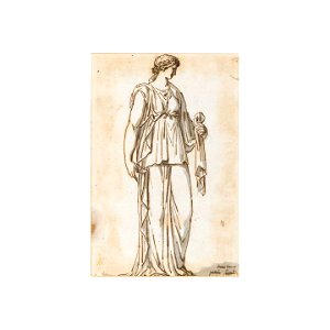 David - standing antique female figure, wearing a laurel wreath and holding her stole, lot.139
