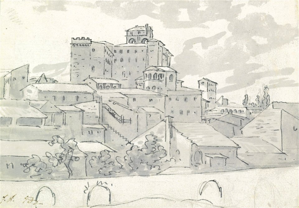 David - View of Rome with the Senatorial Palaces and the Pyramid of Cestius, lot.79