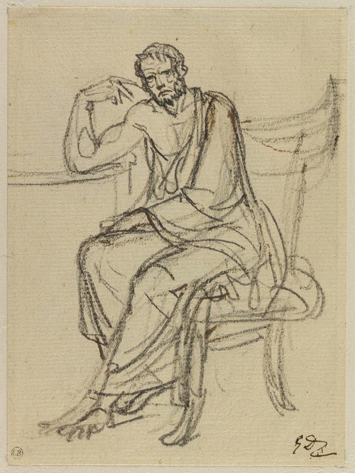 David - Étude pour Les Licteurs rapportent à Brutus les corps de ses fils, 1897-04