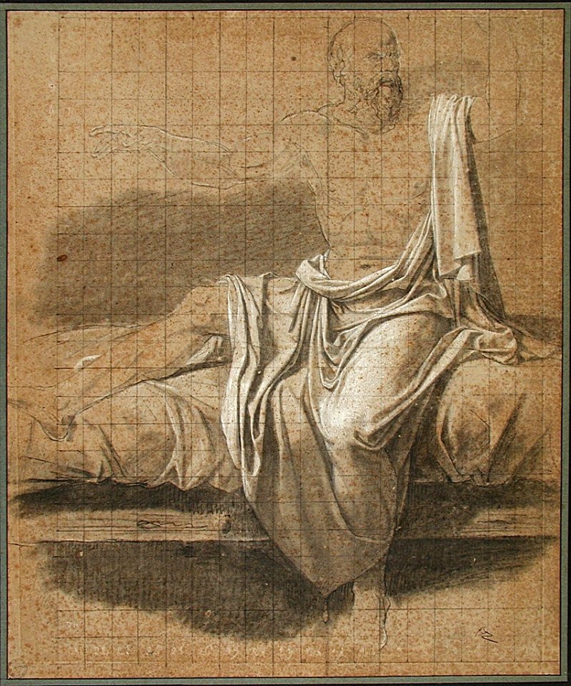 David - Étude pour Socrate au moment de prendre la ciguë, NI-513-01