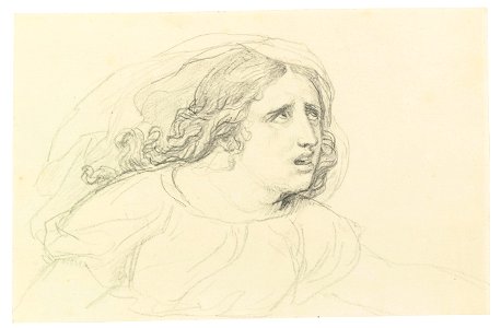David - Study of a veiled woman, three quarter profile, facing right, lot.119