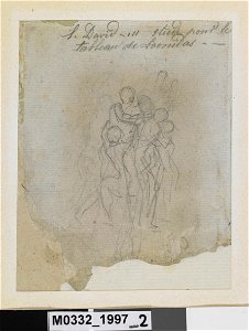 David - étude d'un groupe d'hommes (verso), D.1997