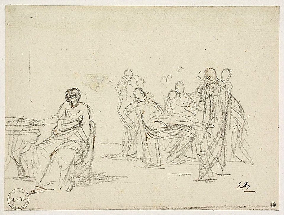 David - Étude pour Les Licteurs rapportent à Brutus les corps de ses fils, NI-518-01