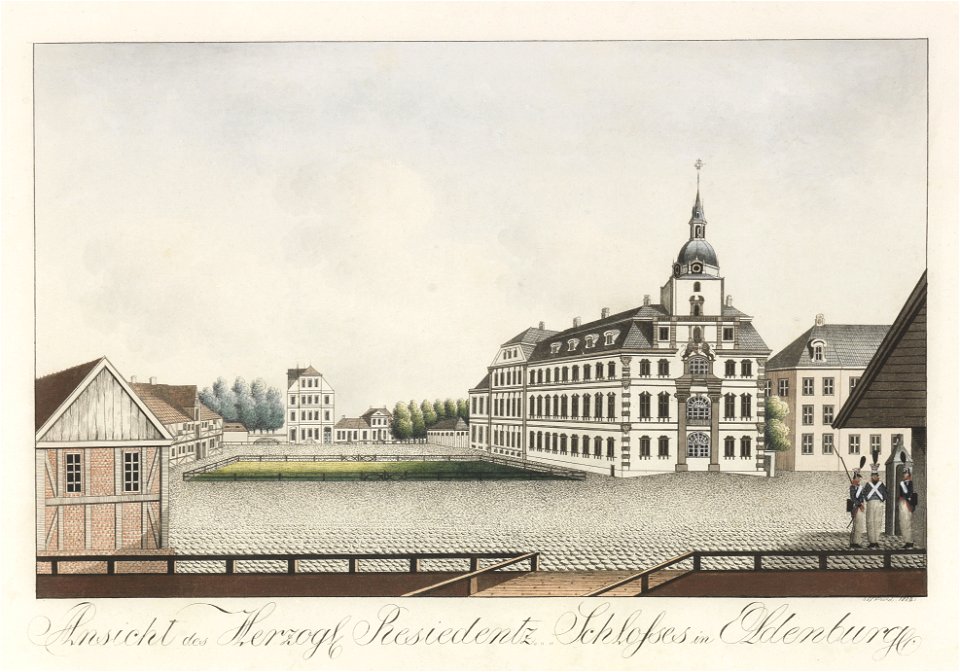 David Ansicht des Residenz-Schlosses in Oldenburg