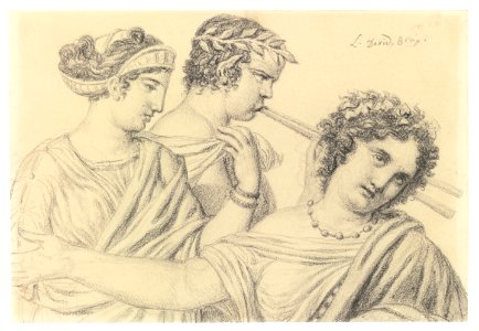 David - Two dancers and a flutist, bust length, lot.161