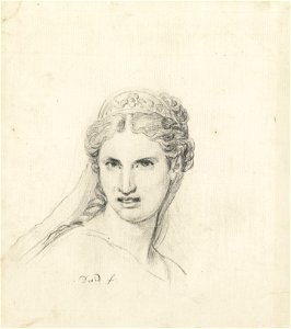 David - study of a woman, head and shoulders, wearing an antique diadem, lot.84