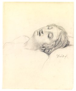 David - Study of the head of a sleeping woman, lot.162