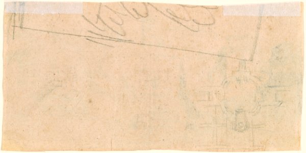 David - Verso Slight sketch of the plan of the Piazza del Campidoglio, 1988.391