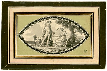 David - école de - Une femme assise sous un arbre, 864.2.60